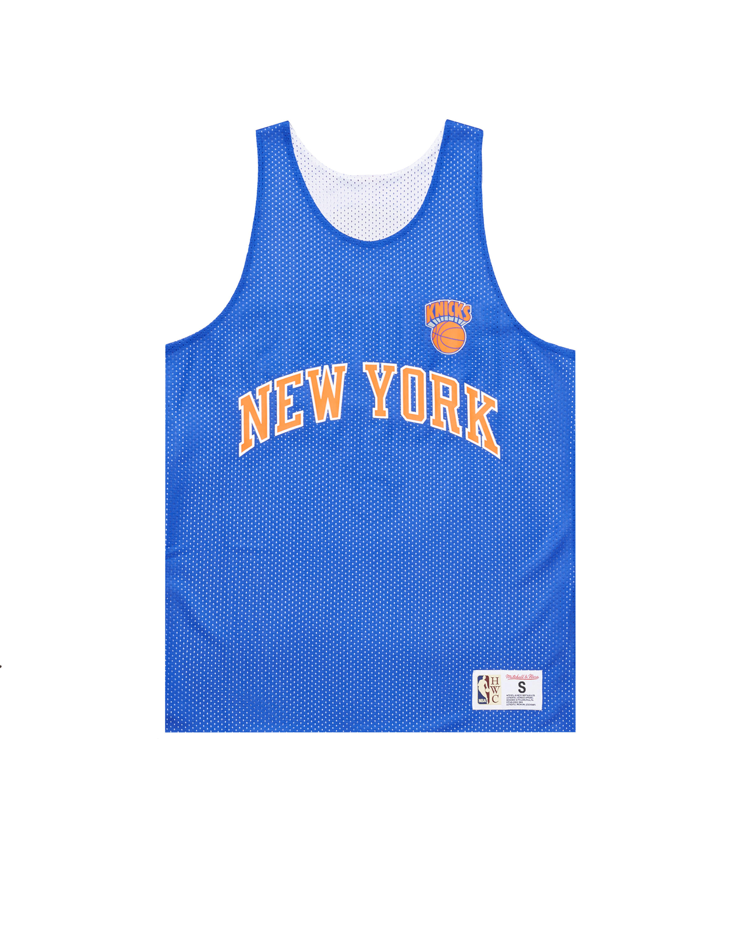 Mitchell & Ness NBA REVERSIBLE MESH PRACTICE TANK VNTG LOGO 'NEW YORK  KNICKS' | TMTK6913-NYKYYPPPMTBK | AFEW STORE